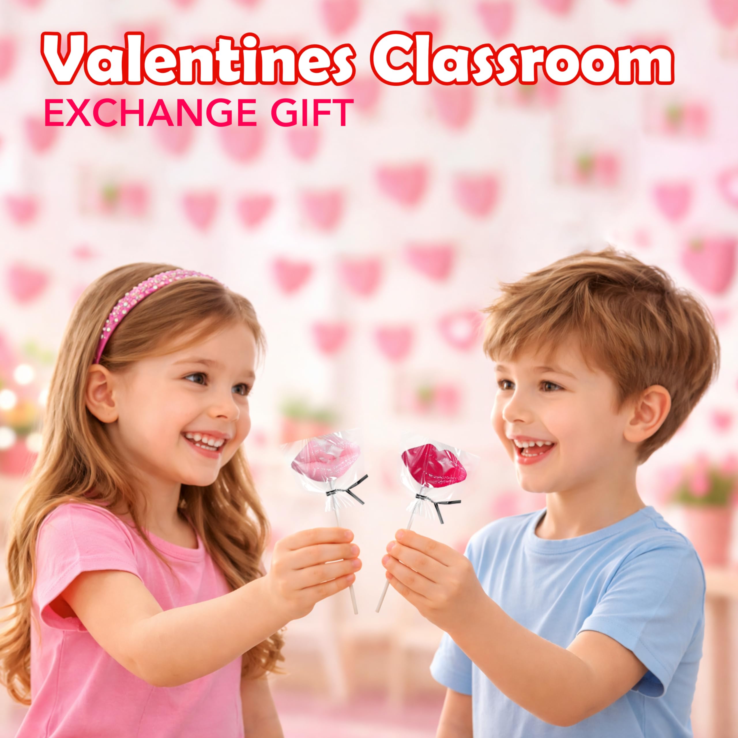Individually wrapped lip lollipops by 4E's Novelty for mess-free sharing