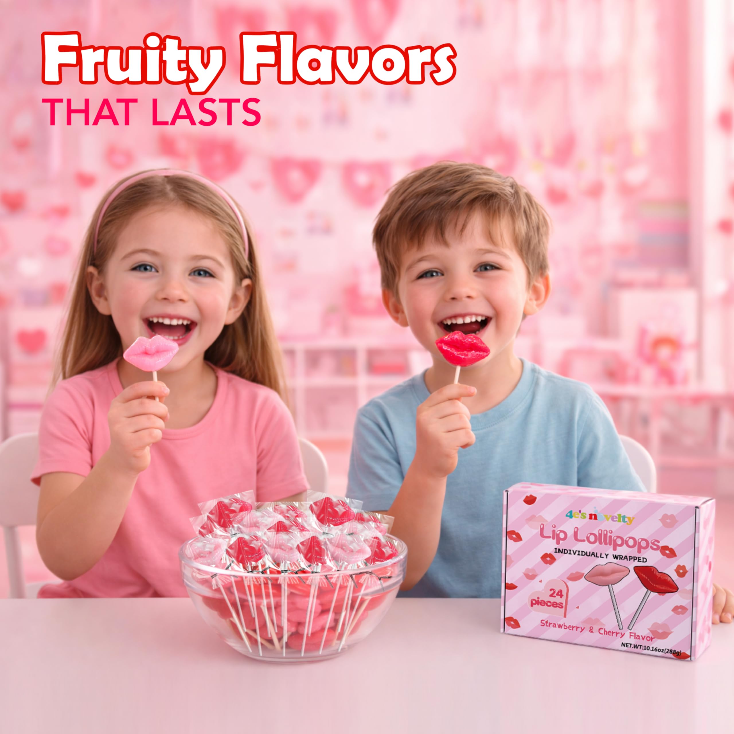 4E's Novelty lip lollipops perfect for events and gifts