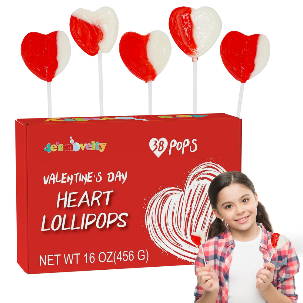 4E's Novelty festive candy hearts for classroom exchanges and events.