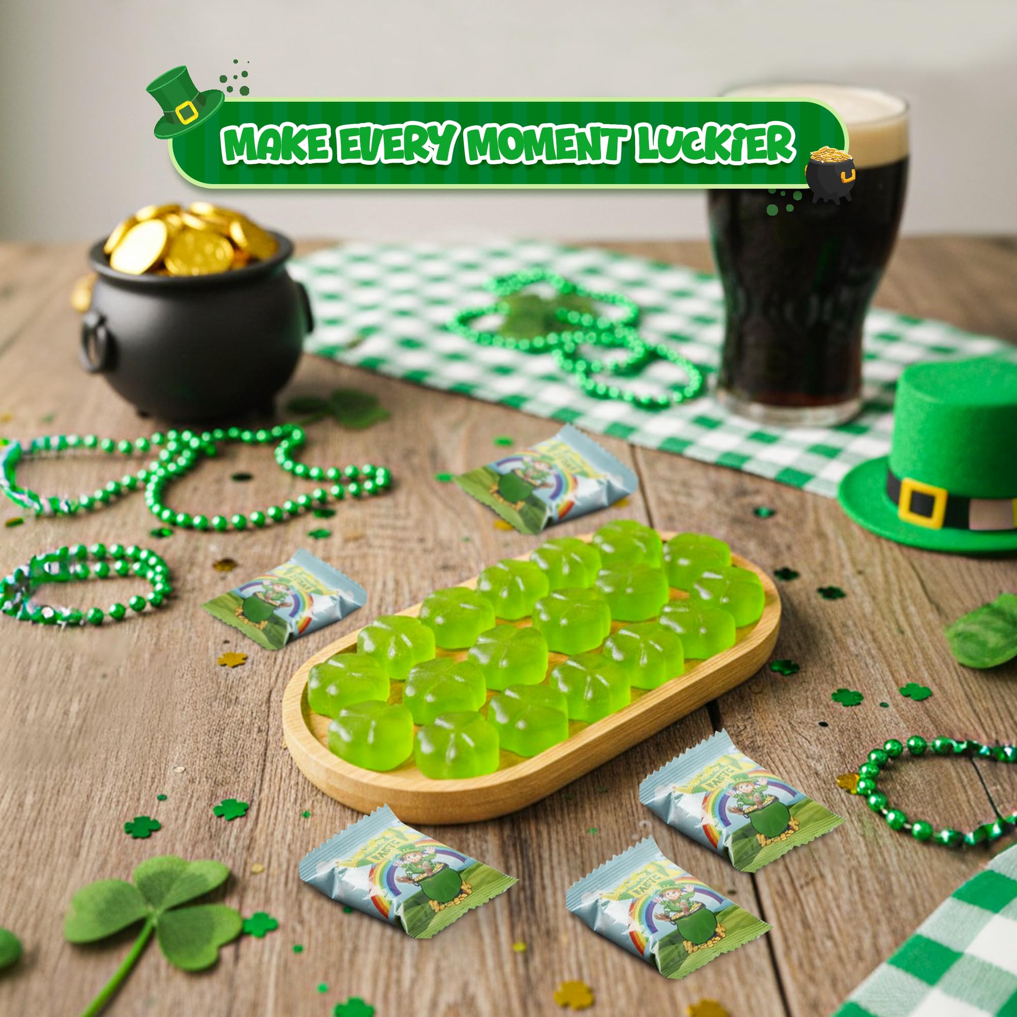 St. Patrick's Day favors from 4E's Novelty, perfect for classrooms and events.