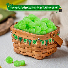 4E's Novelty green shamrock shapes, playful party snacks for all ages