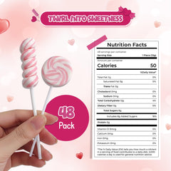 4E's Novelty pink twist lollipops arranged for celebrations