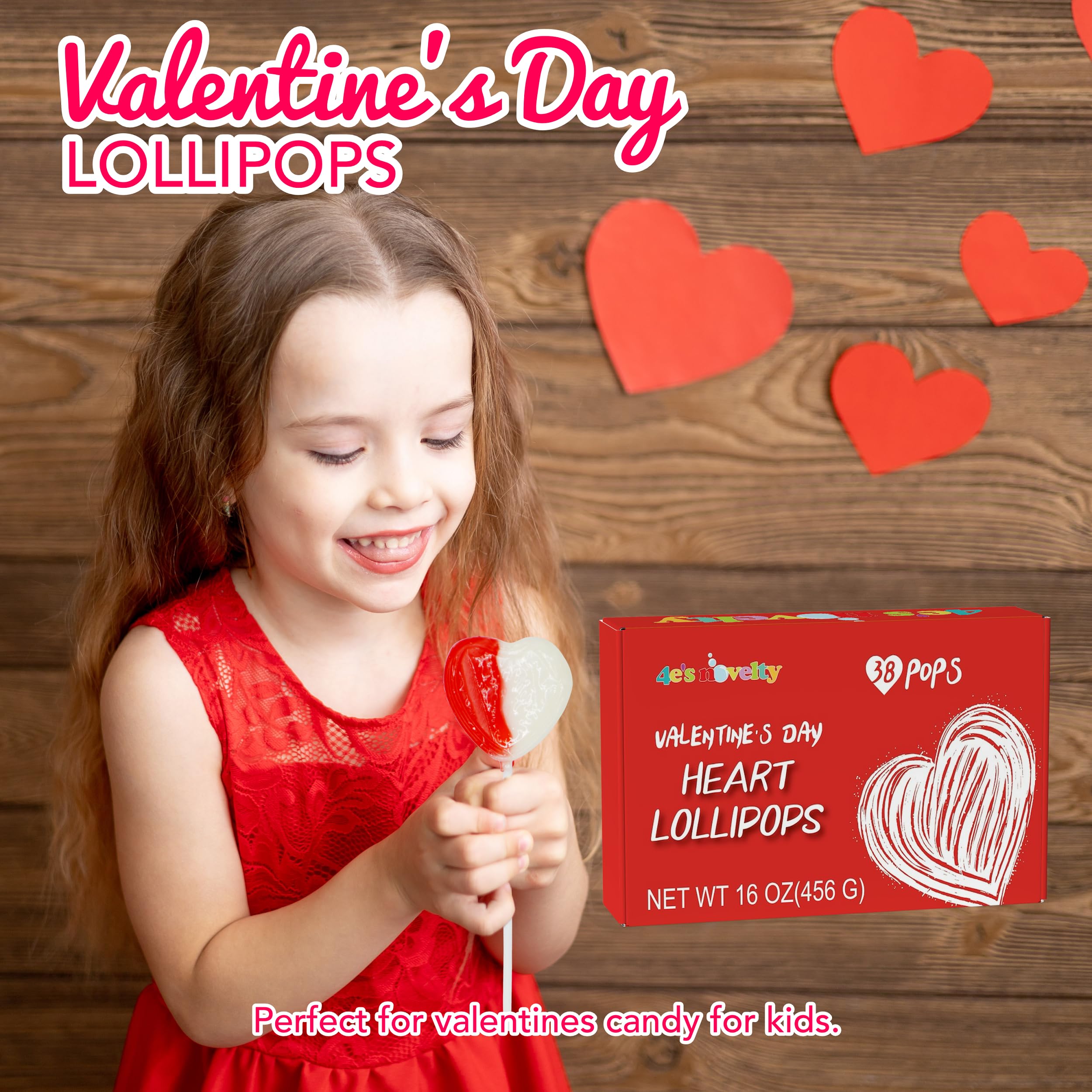 4E's Novelty vivid heart pops great for stocking stuffers.