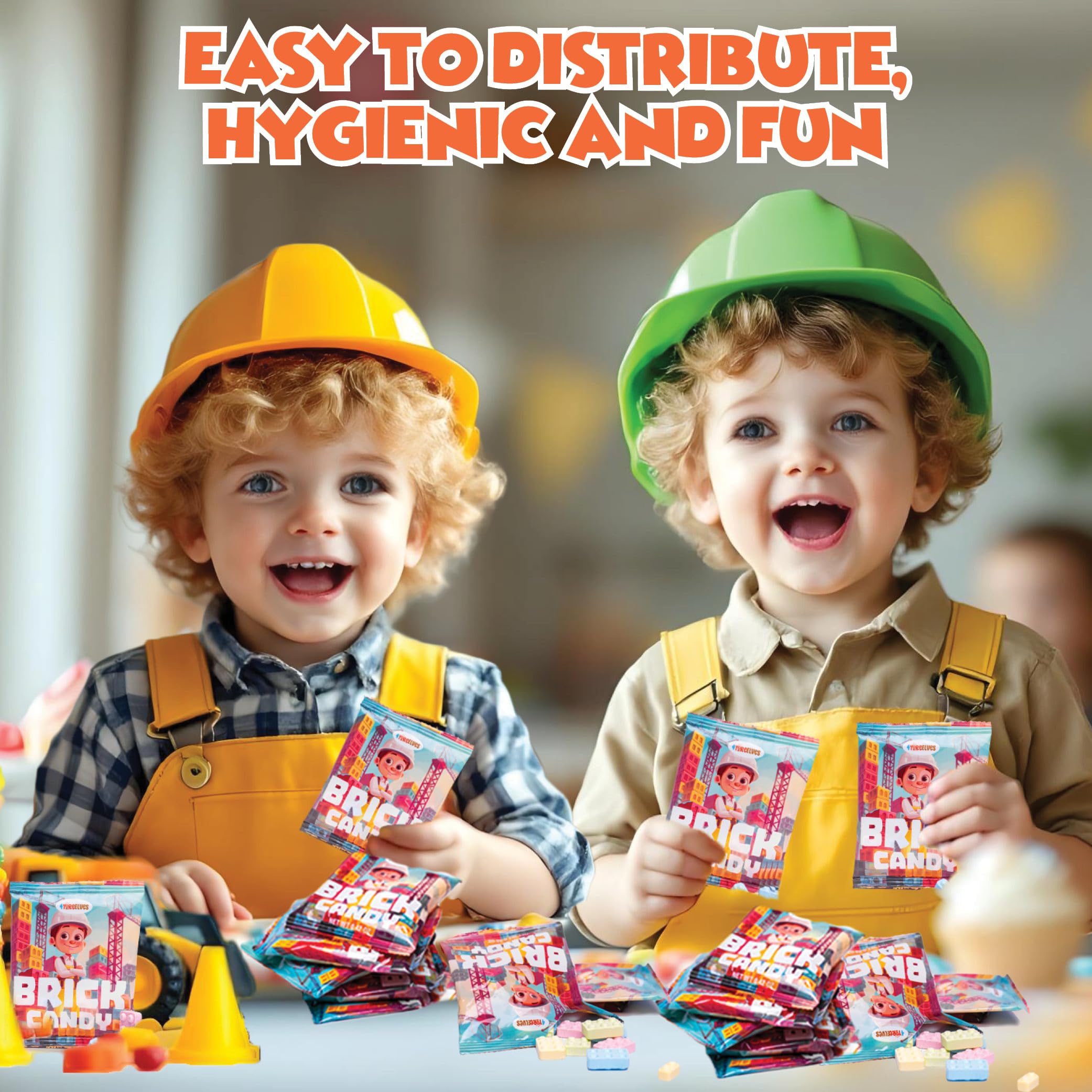 4YoreElves brick-shaped candy used as a cake topper