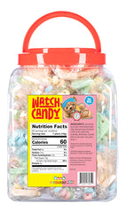 4YoreElves candy bracelet watch closeup highlights colorful pastel candies on a stretchy band.