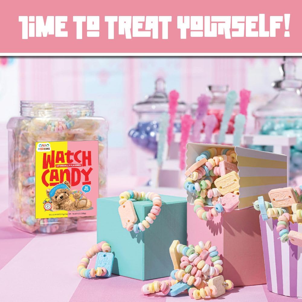 4YoreElves candy bracelet watch individually wrapped packaging simplifies gifting.