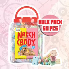 4YoreElves candy bracelet watch stretchy-band displays playful accessory and edible treat.