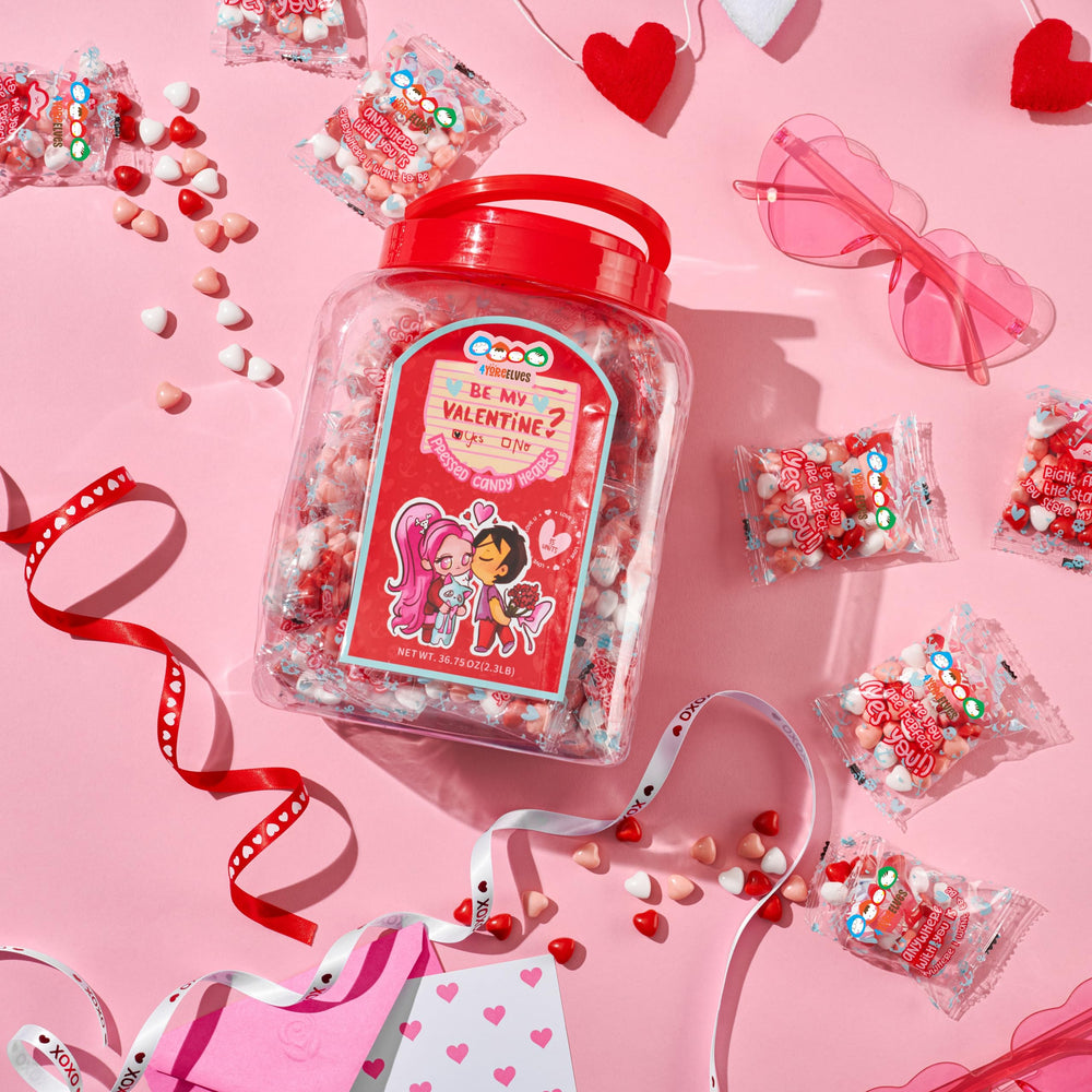4YoreElves Candy Hearts with slogans on each bag for romantic vibe