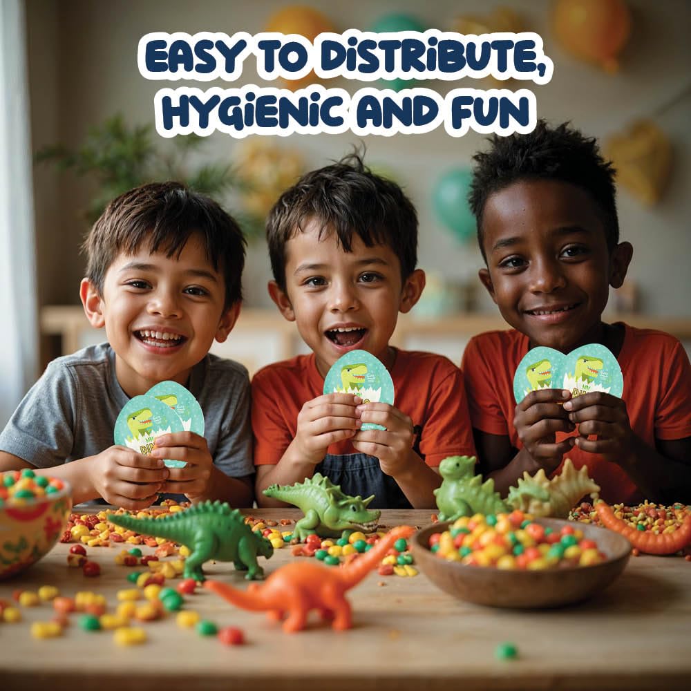 4YoreElves dino party favors for birthday celebrations.