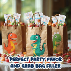 4YoreElves dinosaur candy bracelet pendant tyrannosaurus, bright beads for dino-themed parties.