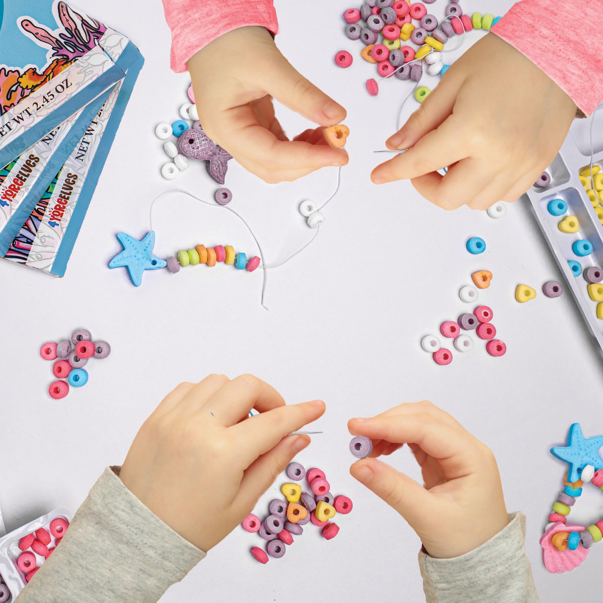 Elastic string ready for easy bracelet making with 4YoreElves kit