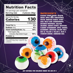 4YoreElves eyeballs green flavor gummies with apple taste, great for party favors.