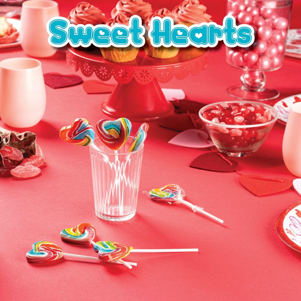 4YoreElves heart swirl lollipop close-up, vibrant color swirls add charm to desserts.