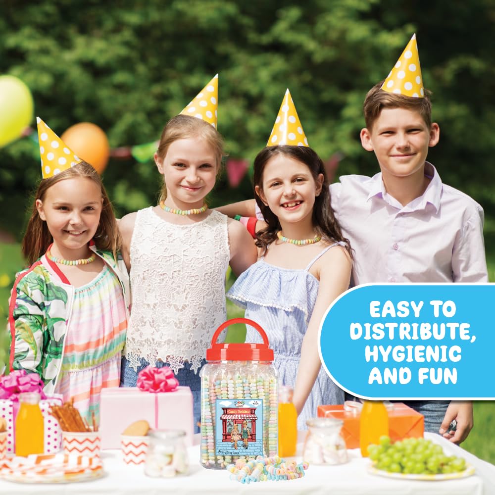 4YoreElves individually wrapped candy necklaces stay fresh for gifting.
