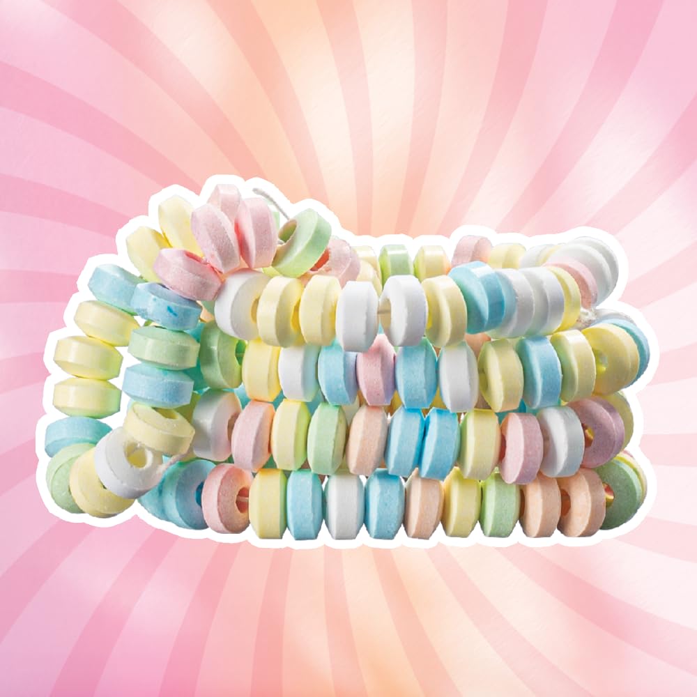 4YoreElves pastel candy jewelry enhances a candy buffet display