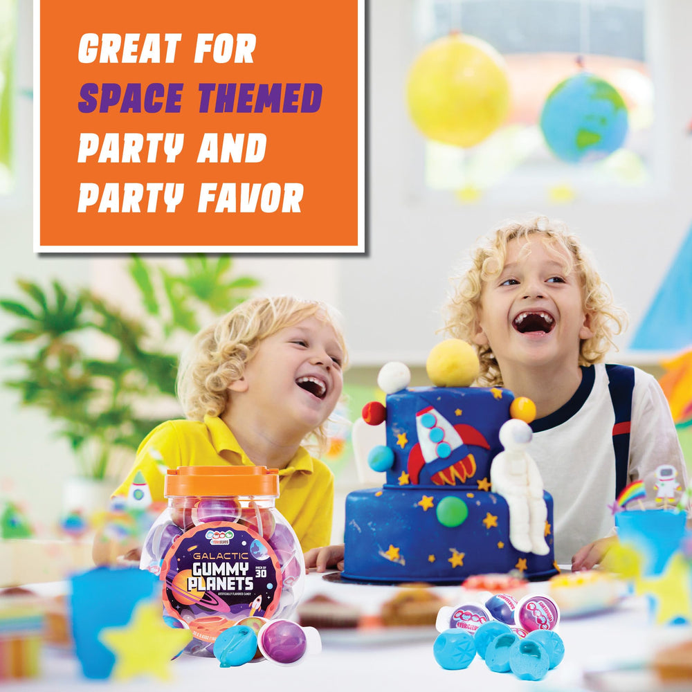 4YoreElves space-themed planet packaging, ideal for party favors and edible decor