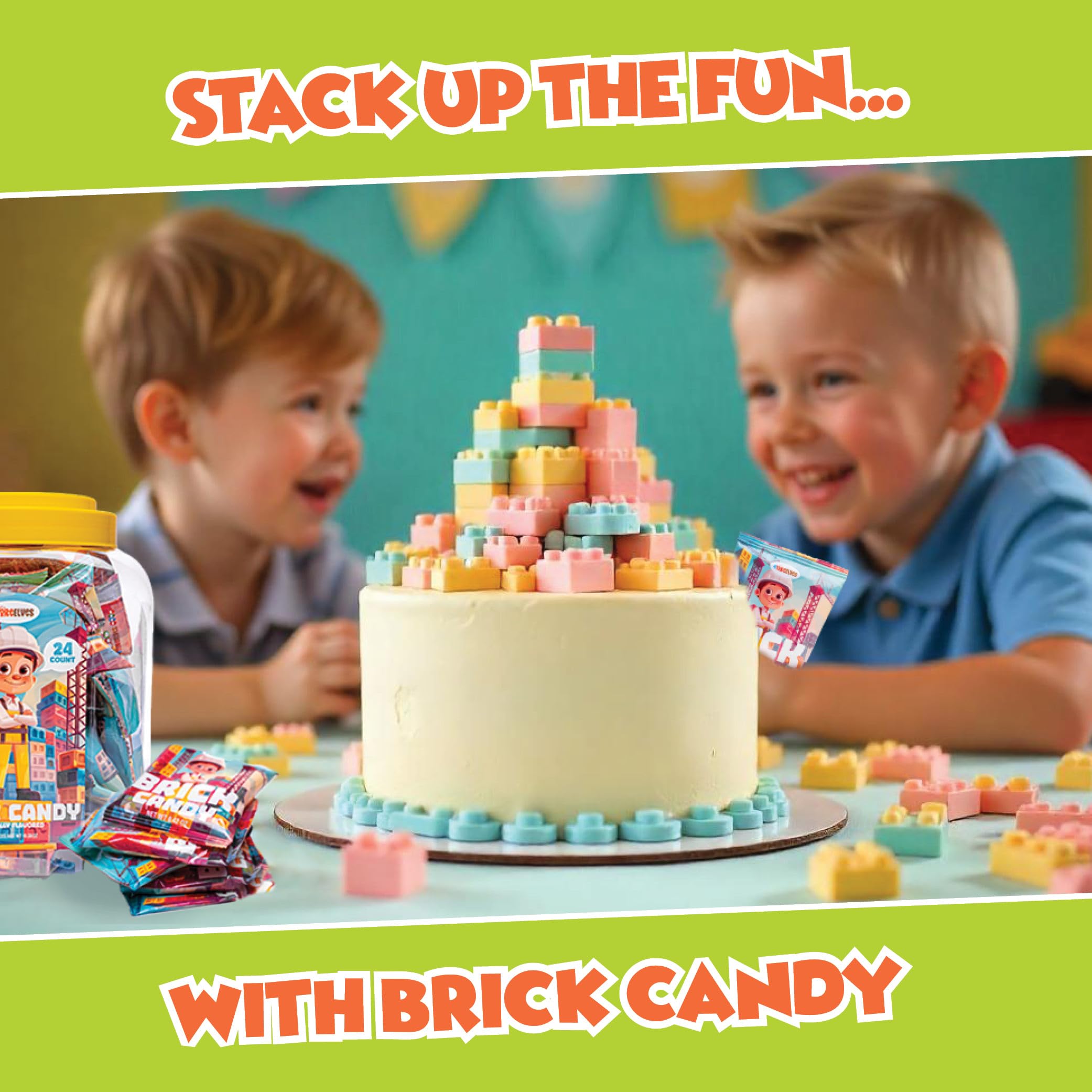 4YoreElves tutti-frutti flavor bricks close-up showing vibrant hues