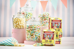4YoreElves vintage candy packaging evokes nostalgic 70s-80s vibes for themed events.