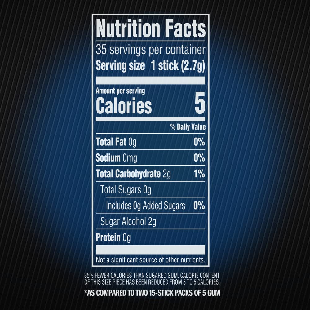 5 GUM Peppermint Cobalt pack back view highlighting bulk convenience.