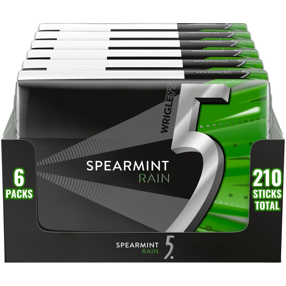 5 GUM Spearmint Rain 35-stick pack for on-the-go freshness