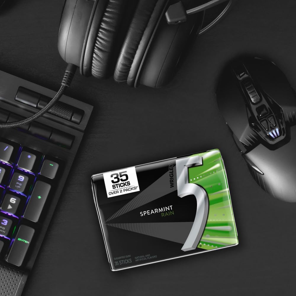 Vibrant spearmint flavor from 5 GUM for a bold breath