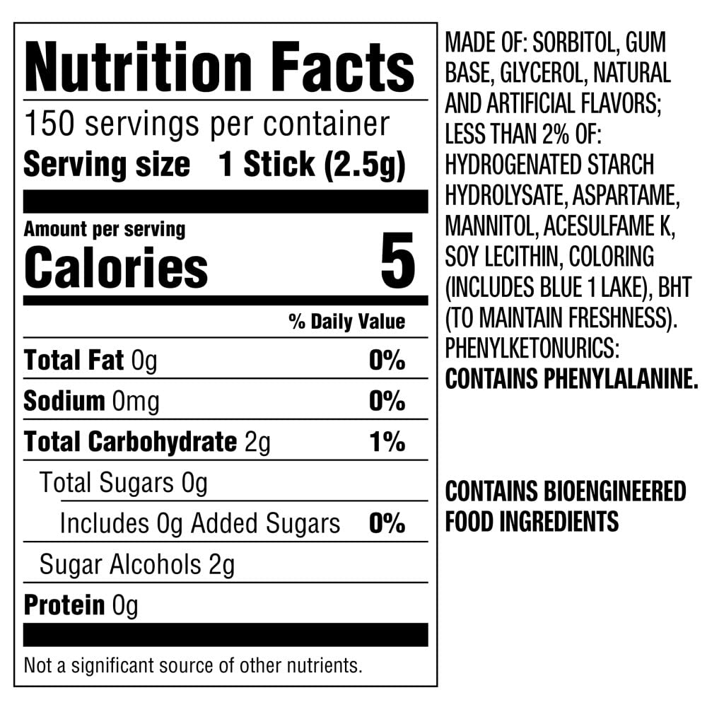 5 Gum Sweet Mint Sugar Free 15-stick pack close-up highlighting minty flavor