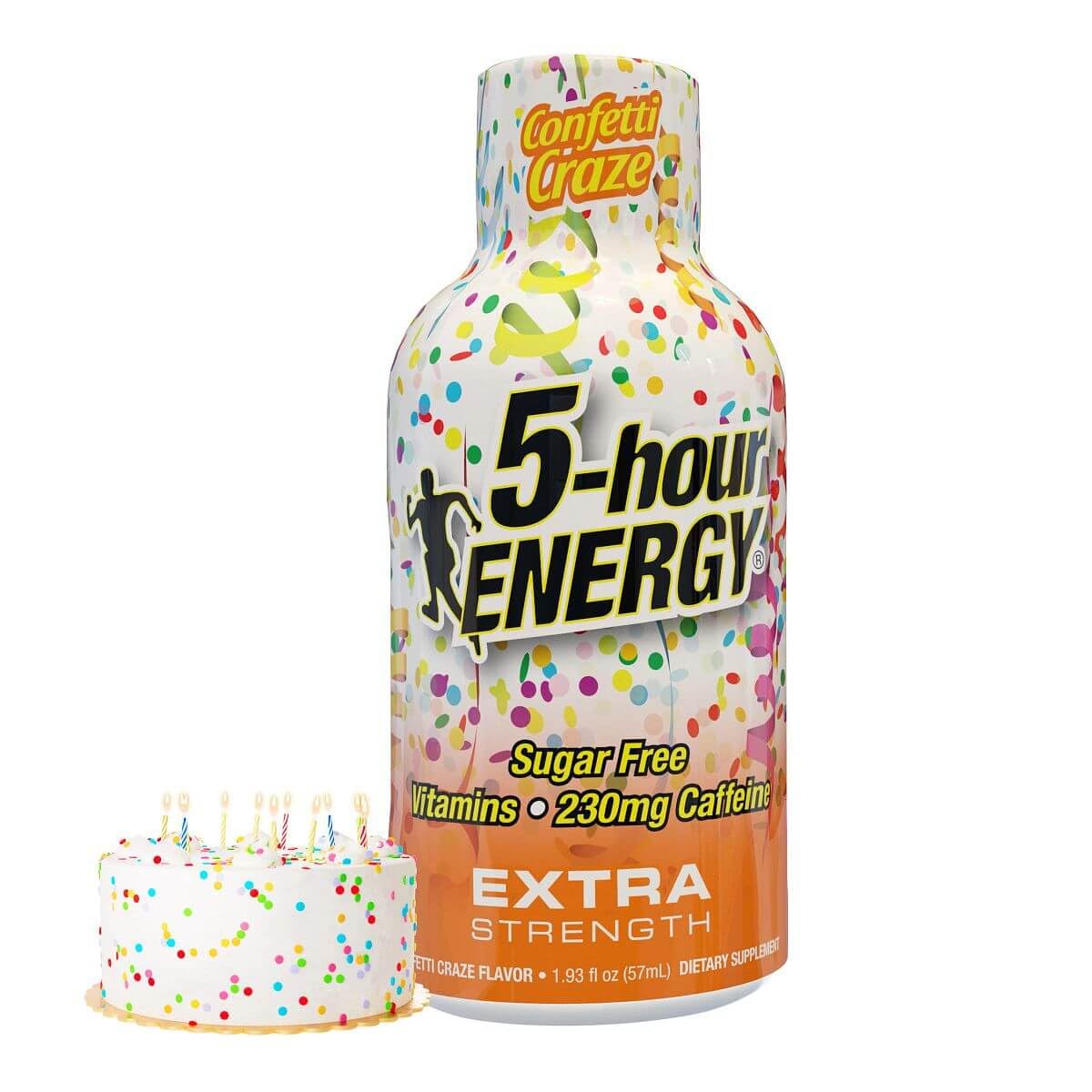 5-hour ENERGY Confetti Craze bottle powering your day on the go