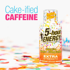 Pour shot from 5-hour ENERGY Confetti Craze into a glass for fast alertness