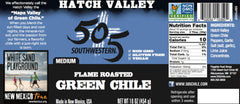 505 Southwestern flame-roasted green chile pack side, compact pantry staple.