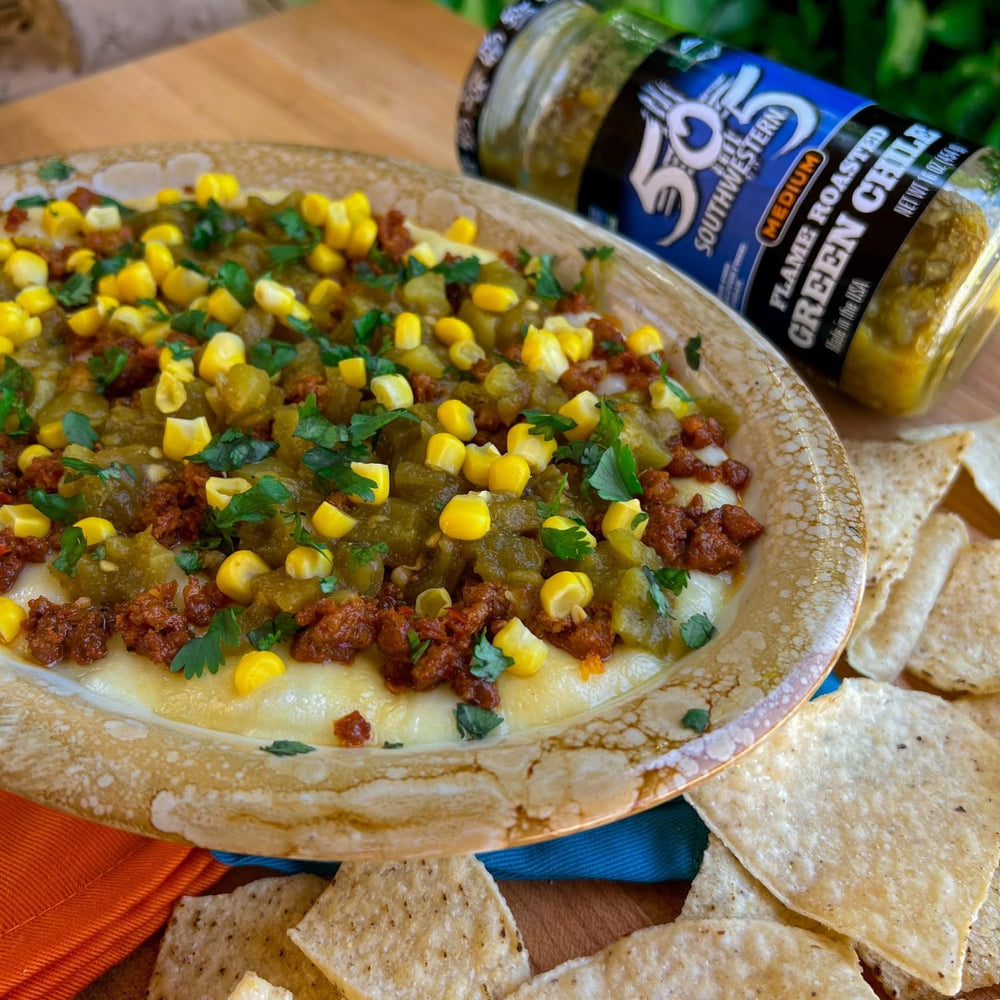 505 Southwestern green chile salsa verde for dipping, topping, and enchiladas