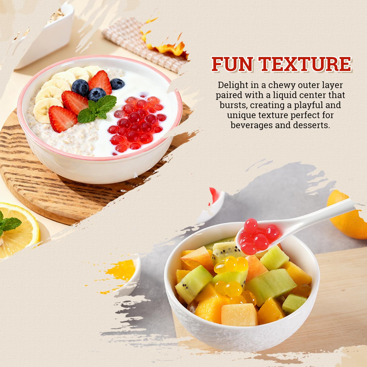 52USA Popping boba pearls for playful desserts and treats