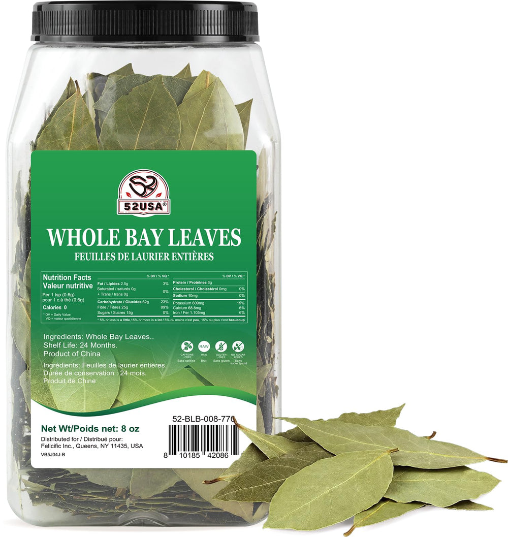 52USA Bay Leaves aroma closeup highlighting natural flavor enhancement for dishes