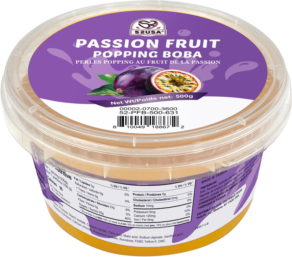 52USA bursting passion-fruit pearl delivers a juicy burst in drinks.