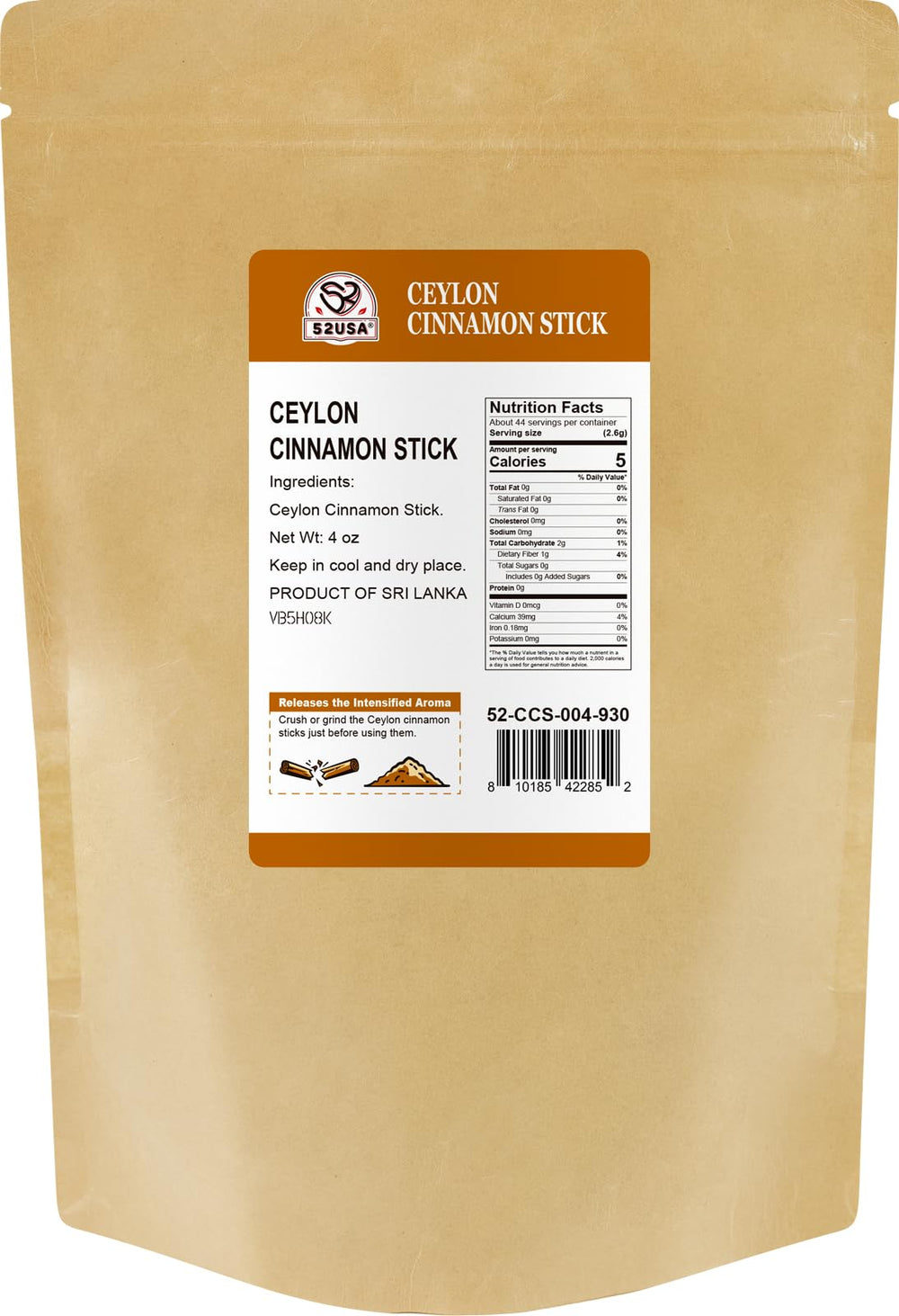 Fragrant aroma from 52USA Ceylon cinnamon sticks in close-up.