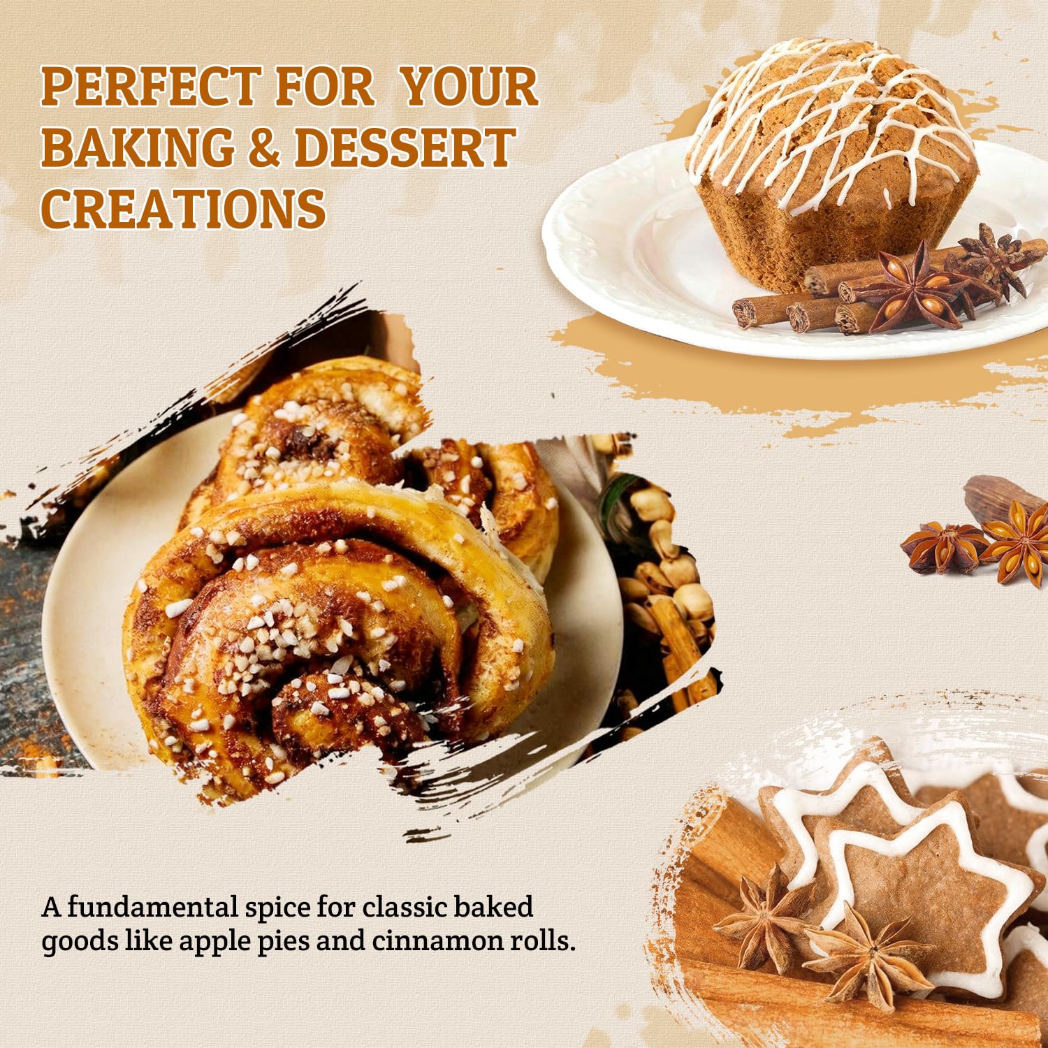 Craft-paper packaging preserves 52USA cinnamon sticks flavor.