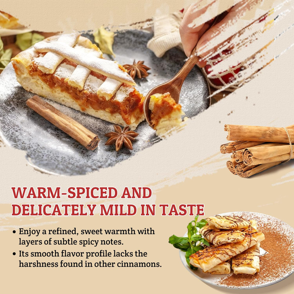 Approximate portions of 52USA Ceylon cinnamon sticks