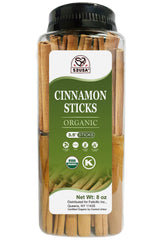 52USA cinnamon sticks in an 8oz jar deliver a rich aroma for baking and beverages.