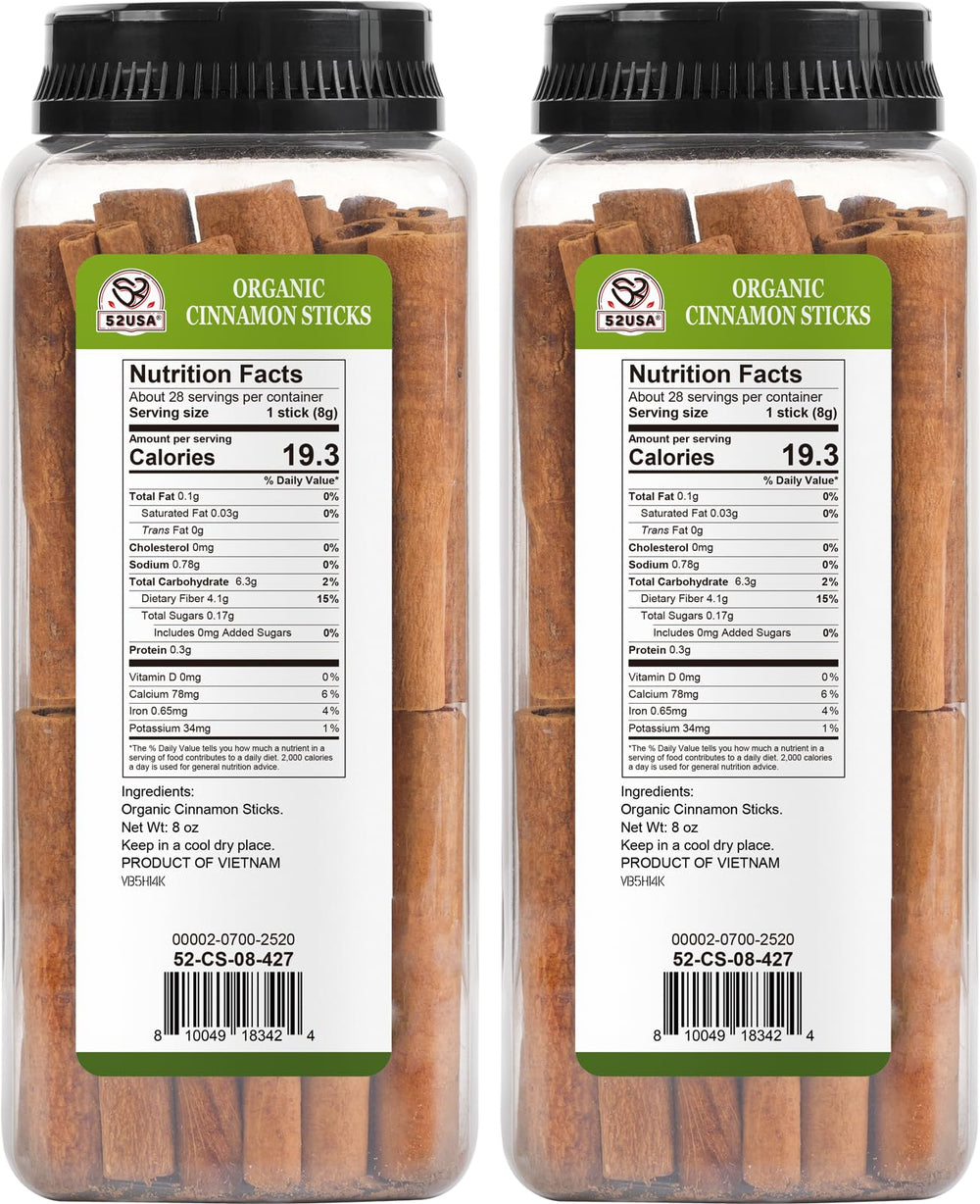 Closeup of 52USA cinnamon sticks highlighting rich aroma