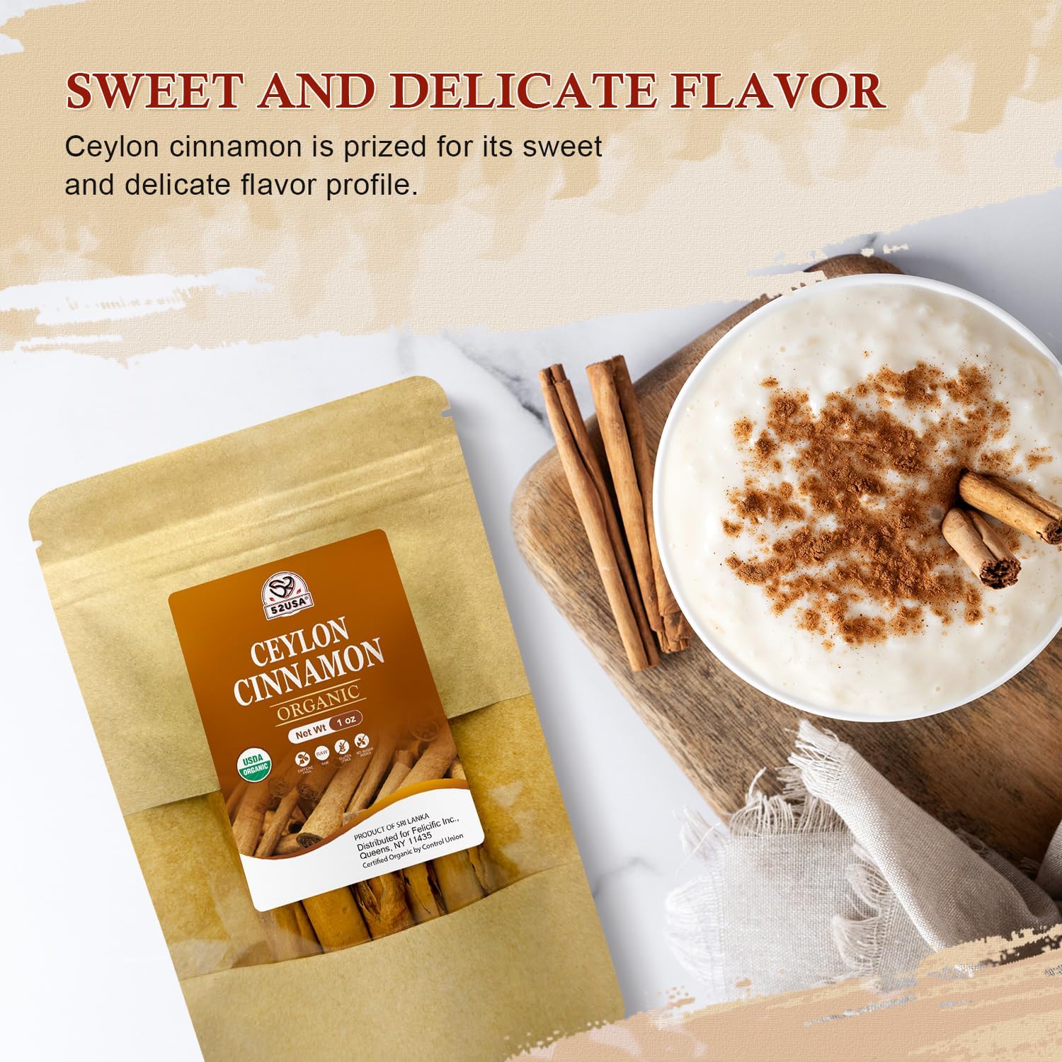 52USA cinnamon sticks for baking and flavor enhancement