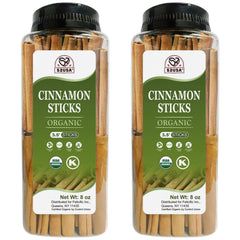 52USA Organic Cinnamon Sticks in an 8oz jar for fresh baking flavor