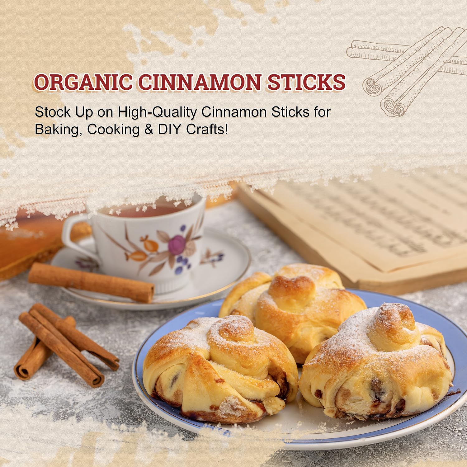 52USA cinnamon sticks with oats and smoothie highlight simple, flavorful add-ins