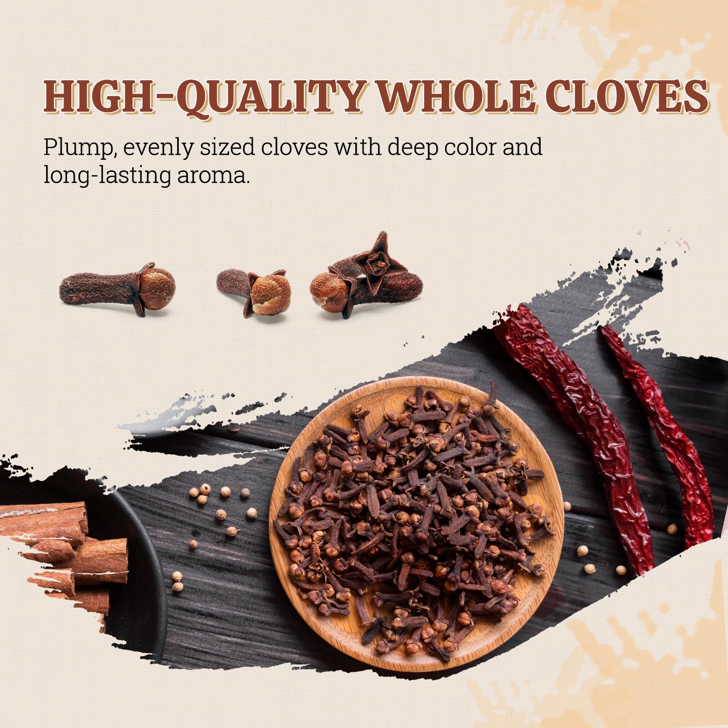 52USA cloves bulk pack beside measuring spoons