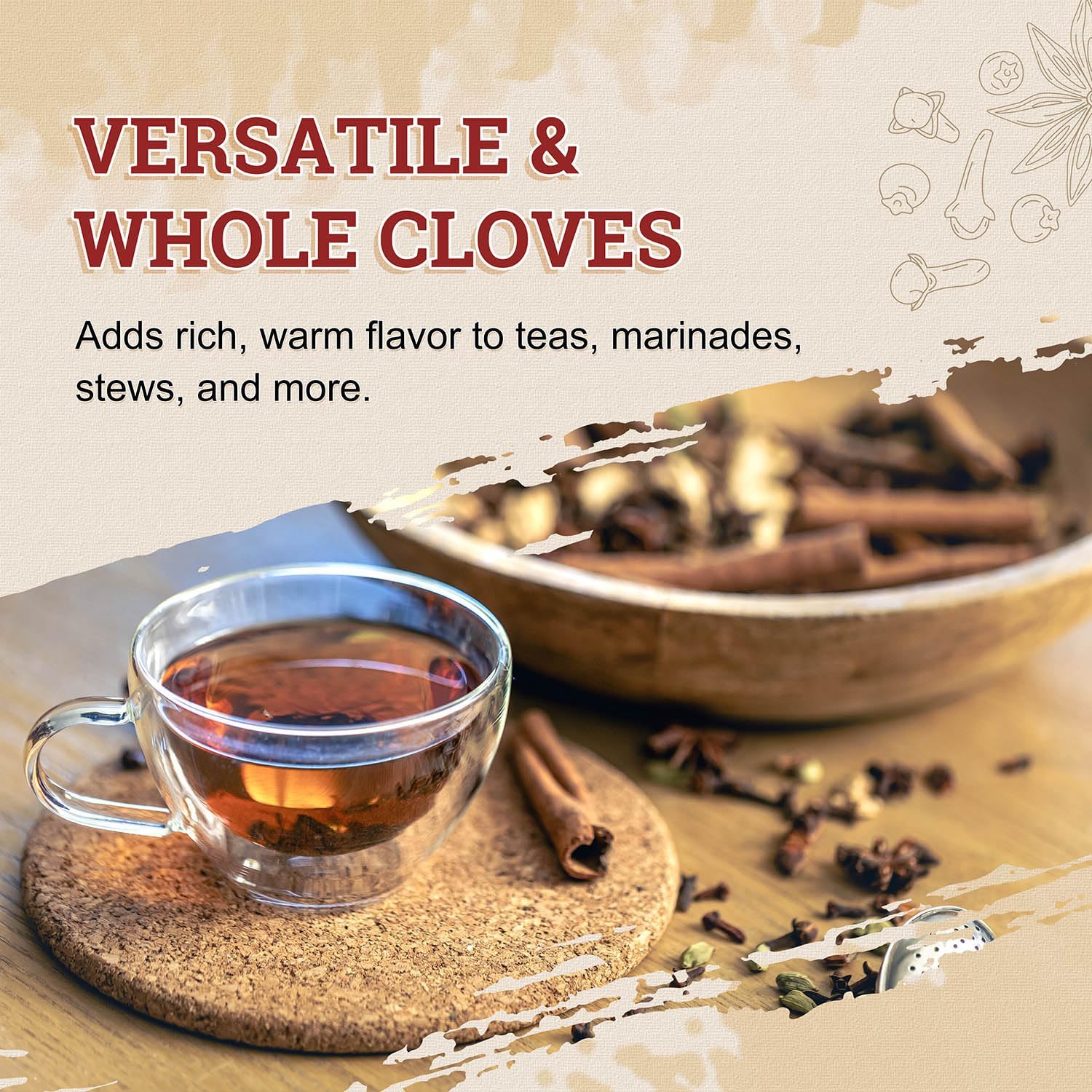 52USA whole cloves deliver rich flavor for roasts and sauces