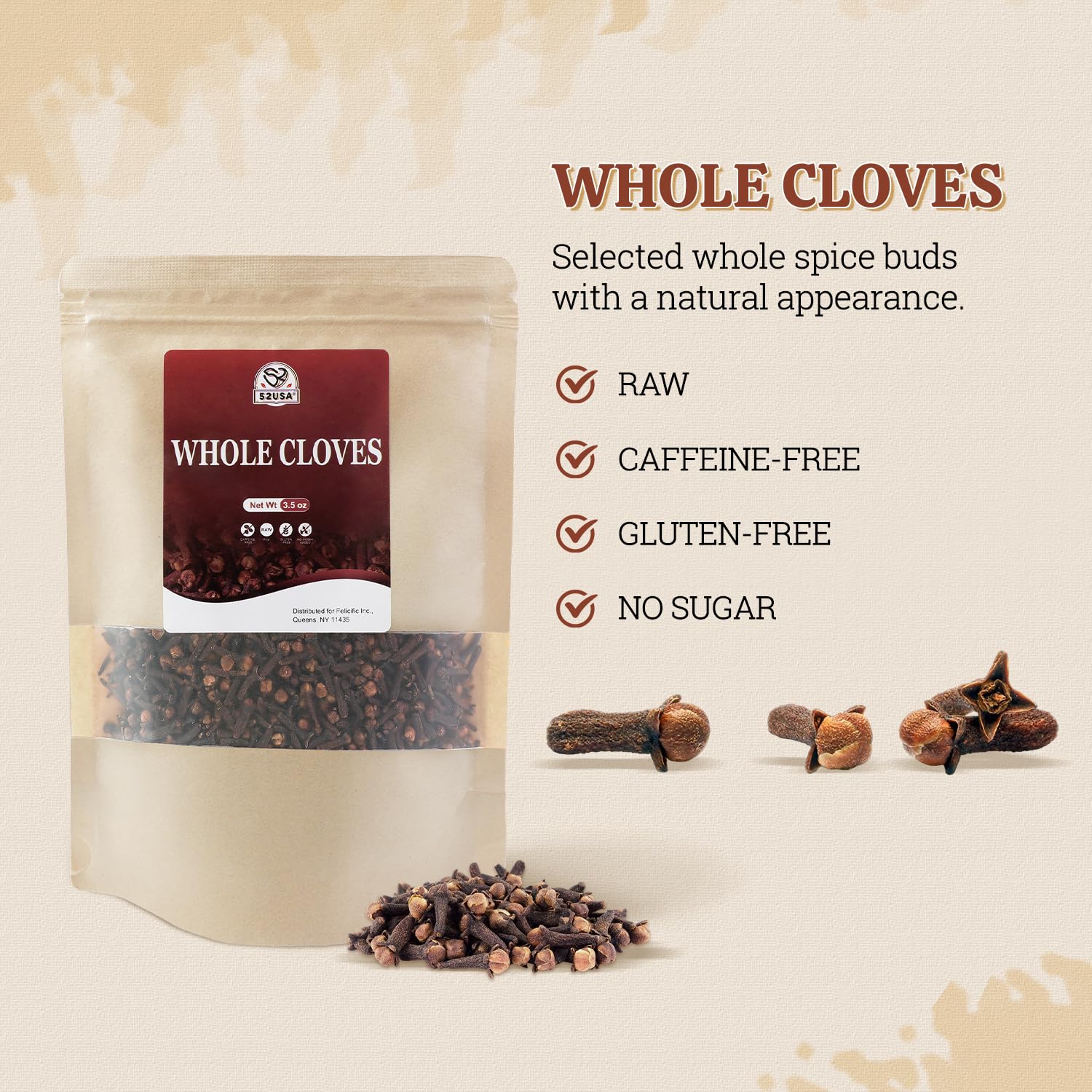 52USA tea cup infusion with cloves, illustrating flavor enhancement in beverages