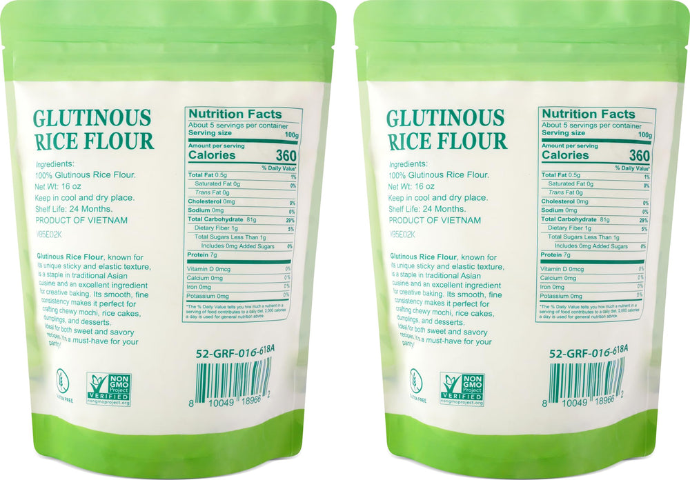 52USA Glutinous Rice Flour powder close-up reveals fine texture for smooth batters