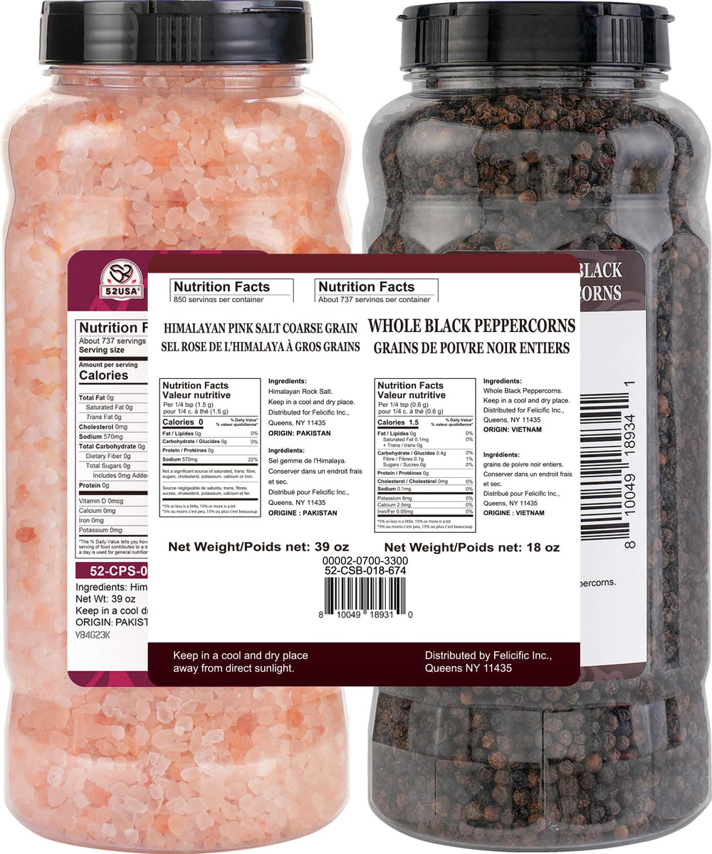 52USA Himalayan pink salt coarse grains for grinder refills
