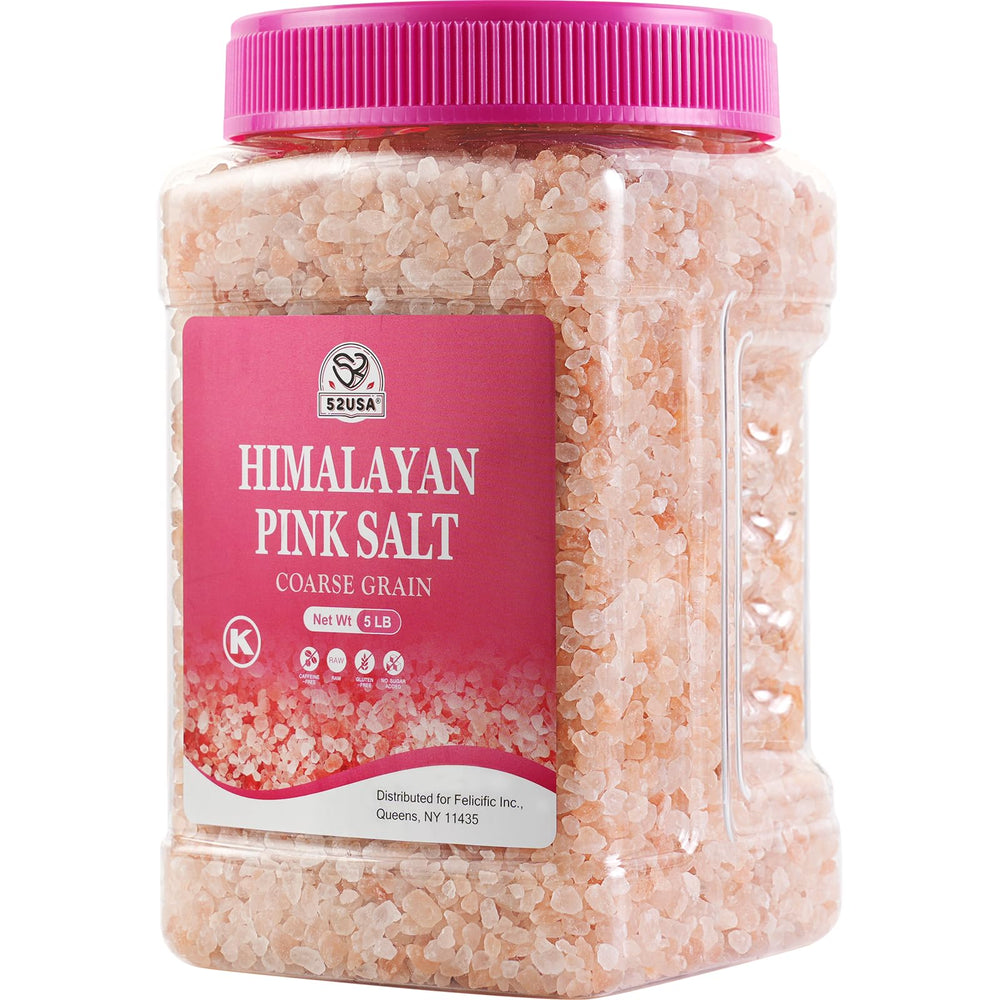 52USA Himalayan pink salt coarse for grinder refill, ideal for savory meals