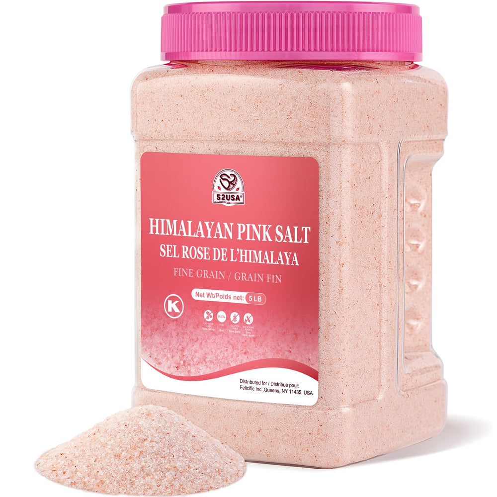 52USA Himalayan pink salt fine bottle for everyday cooking