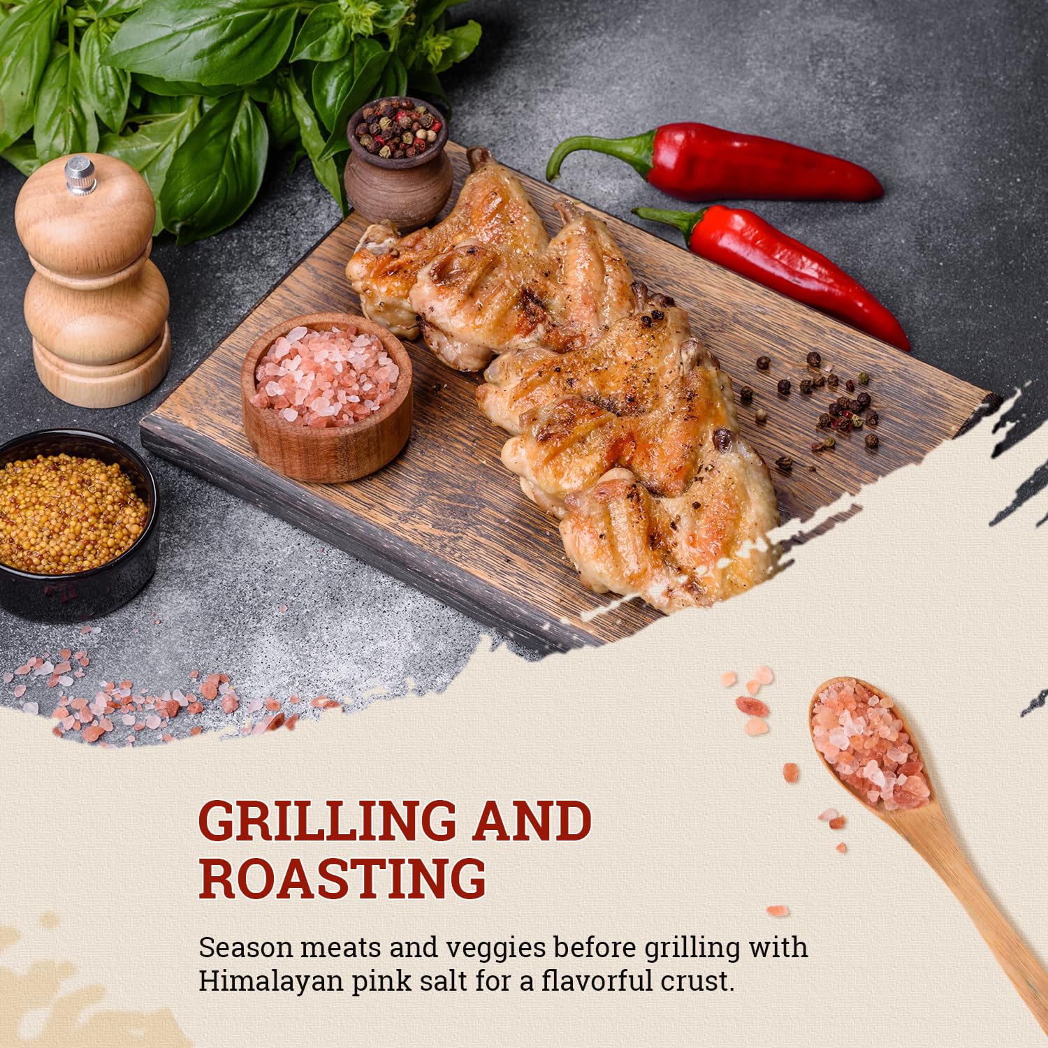 52USA Himalayan Pink Salt kitchen scene shows a staple for flavor and mineral-rich cooking.