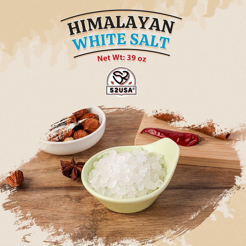 52USA Himalayan salt for cooking, grilling, and finishing touches on dishes.